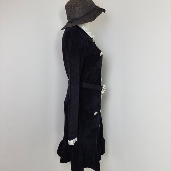 self-portrait Black Chenille Knit Mini Dress size M - Picture 5 of 13